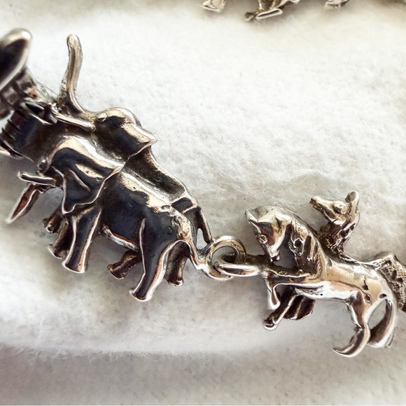 Sterling Silver Noah’s Ark Animal & Boat Bracelet - Picture 13 of 16
